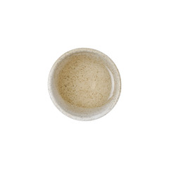 Cup of tea isolated on white background, top view