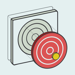 Target dartboard digital creative graphic