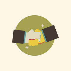 Illustration of hand shaking 