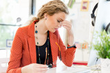 Young woman in office