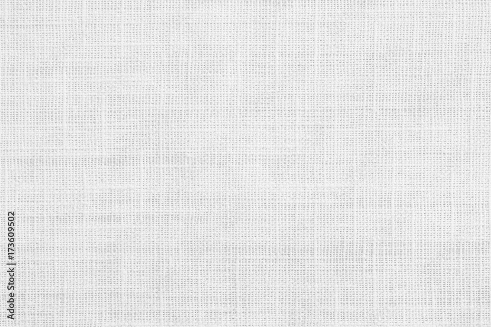 Wall mural white jute hessian sackcloth canvas sack cloth woven texture pattern background in white light grey 