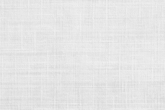 Fototapeta White jute hessian sackcloth canvas sack cloth woven texture pattern background in white light grey color