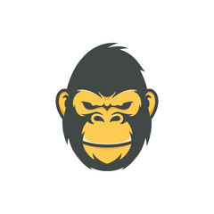 Gorilla head vector graphic illustration