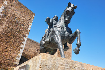 Equestrian statue of Ibn Qasi,  governor of the taifa kingdom of Mertola. Portugal