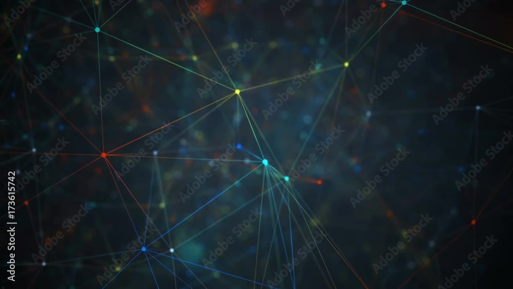 Poster abstract network connection background. technology and connectivity concept. molecule and communicat