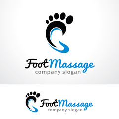 Foot Massage Logo Template Design Vector, Emblem, Design Concept, Creative Symbol, Icon