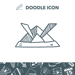 paper samurai helmet doodle