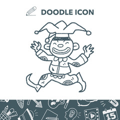 clown doodle drawing