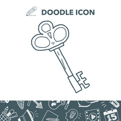 old key doodle