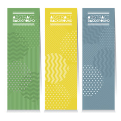 Set Of Three Colorful Abstract Vertical Banners Vector Illustration