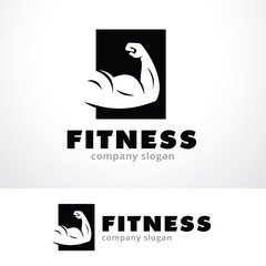 Fitness Logo Template Design Vector, Emblem, Design Concept, Creative Symbol, Icon