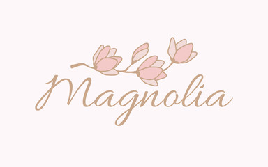 Obraz premium Magnolia logo vector