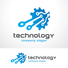 Technology Logo Template Design Vector, Emblem, Design Concept, Creative Symbol, Icon