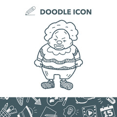 clown doodle drawing