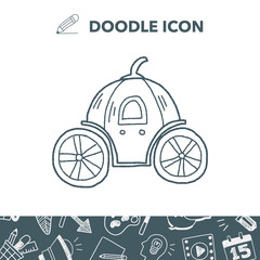 Pumpkin carriage doodle