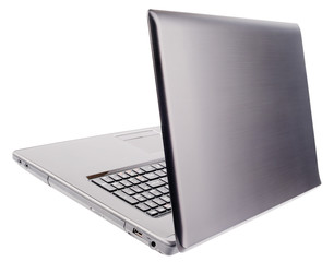 Laptop rear view isolated