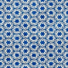 Native batik seamless watercolor artistic boho style colorful square pattern.