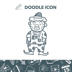 clown doodle drawing