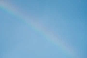 Naklejka na ściany i meble Rainbow with blue sky