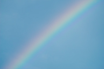 Rainbow with blue sky