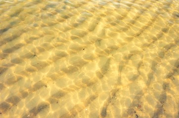 Sand pattern on the shallow sea bottom, Baltic sea coast