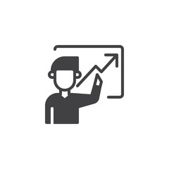 Profits icon vector, filled flat sign, solid pictogram isolated on white. Symbol, logo illustration.