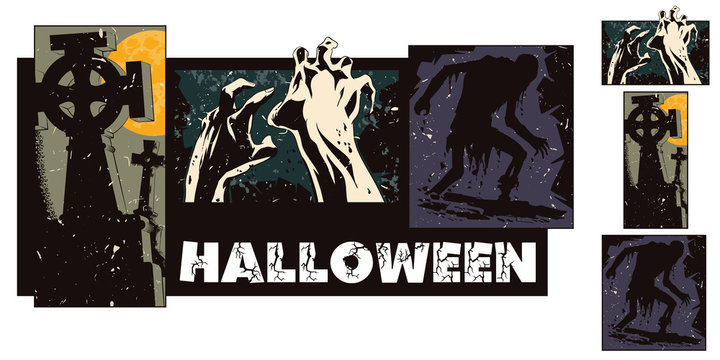 Collage on theme halloween.