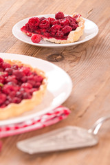 Raspberry tart.