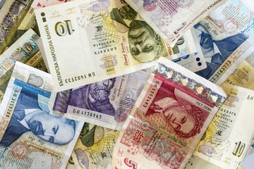 Bulgarian lev money banknotes