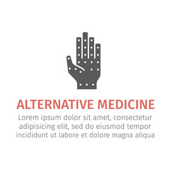 Acupressure icon. Vector illustration.