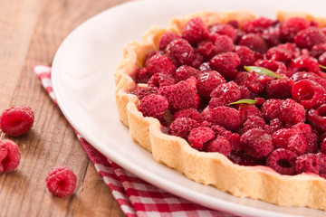 Raspberry tart.