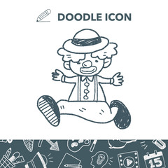 clown doodle drawing