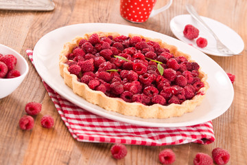 Raspberry tart.