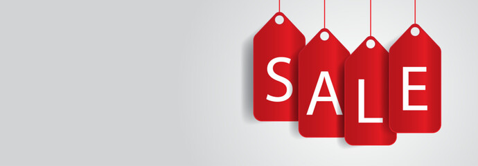 Sale Banner with Place for Your Text. Vector Illustration.