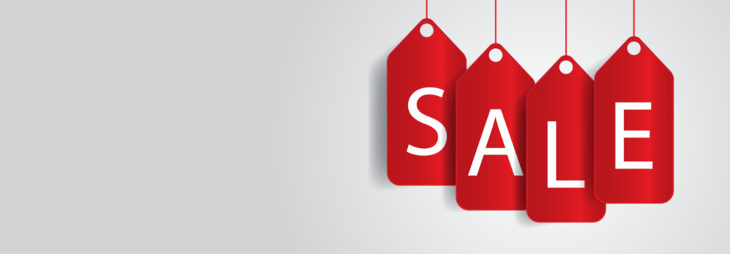 Sale Banner with Place for Your Text. Vector Illustration.