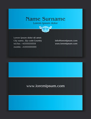 Vector Business Card Design, Creative Elegant Style, identity template with logo