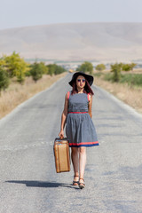 young girl on holiday