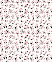 Cute pattern in small flower. Small white flowers. white background. Abstract floral pattern.