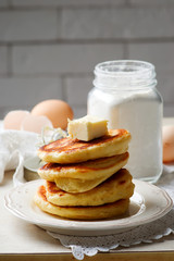 Homemade Pancake Mix in the jar.style rustic