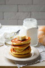 Homemade Pancake Mix in the jar.style rustic