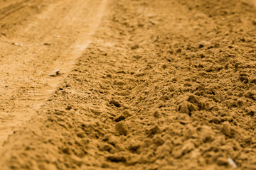 Wheel Track on the Sand