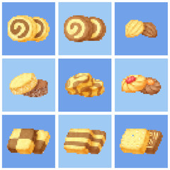 Many Kinds Of Cookies, Pixel Art, Collection