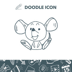 Chinese Zodiac mouse doodle drawing