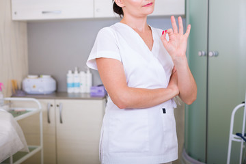 Cosmetologist in a spa salon