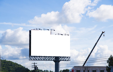 Blank billboard with white space background for advertisement.
