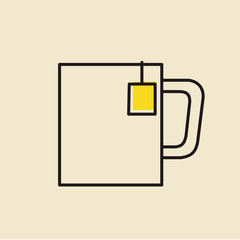 Vector of hot drink cup icon