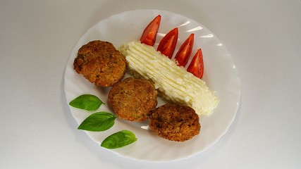 Meatloaf dish with basil