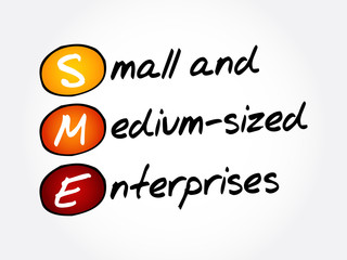 SME - Small And Medium-sized Enterprises, acronym business concept background