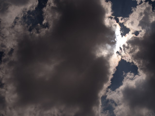 eclipse through sky
