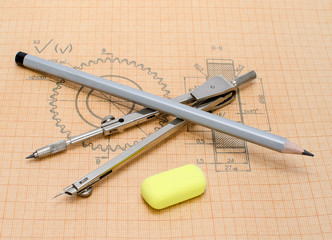Drawing accessories on the graph paper